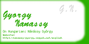 gyorgy nanassy business card