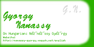 gyorgy nanassy business card